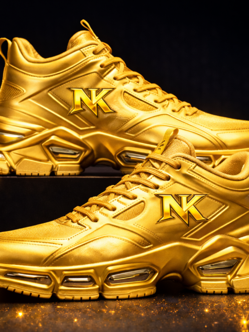 Trainers in white with black swoosh