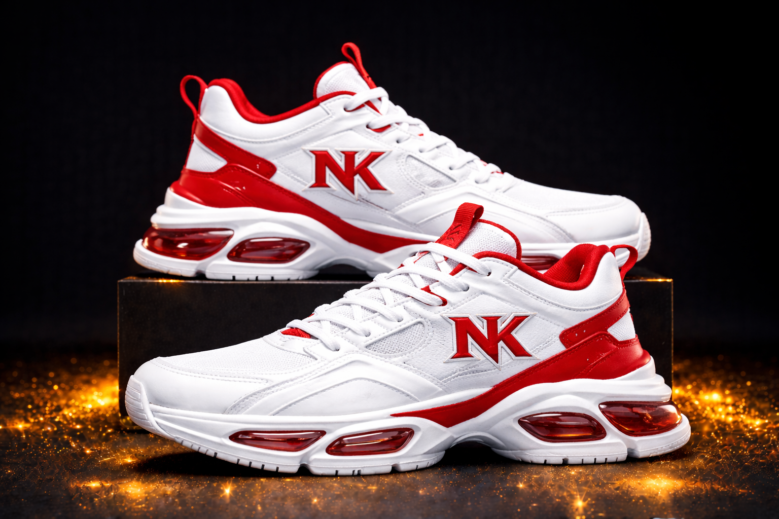 Dropped shoulder jumper in landscape knit