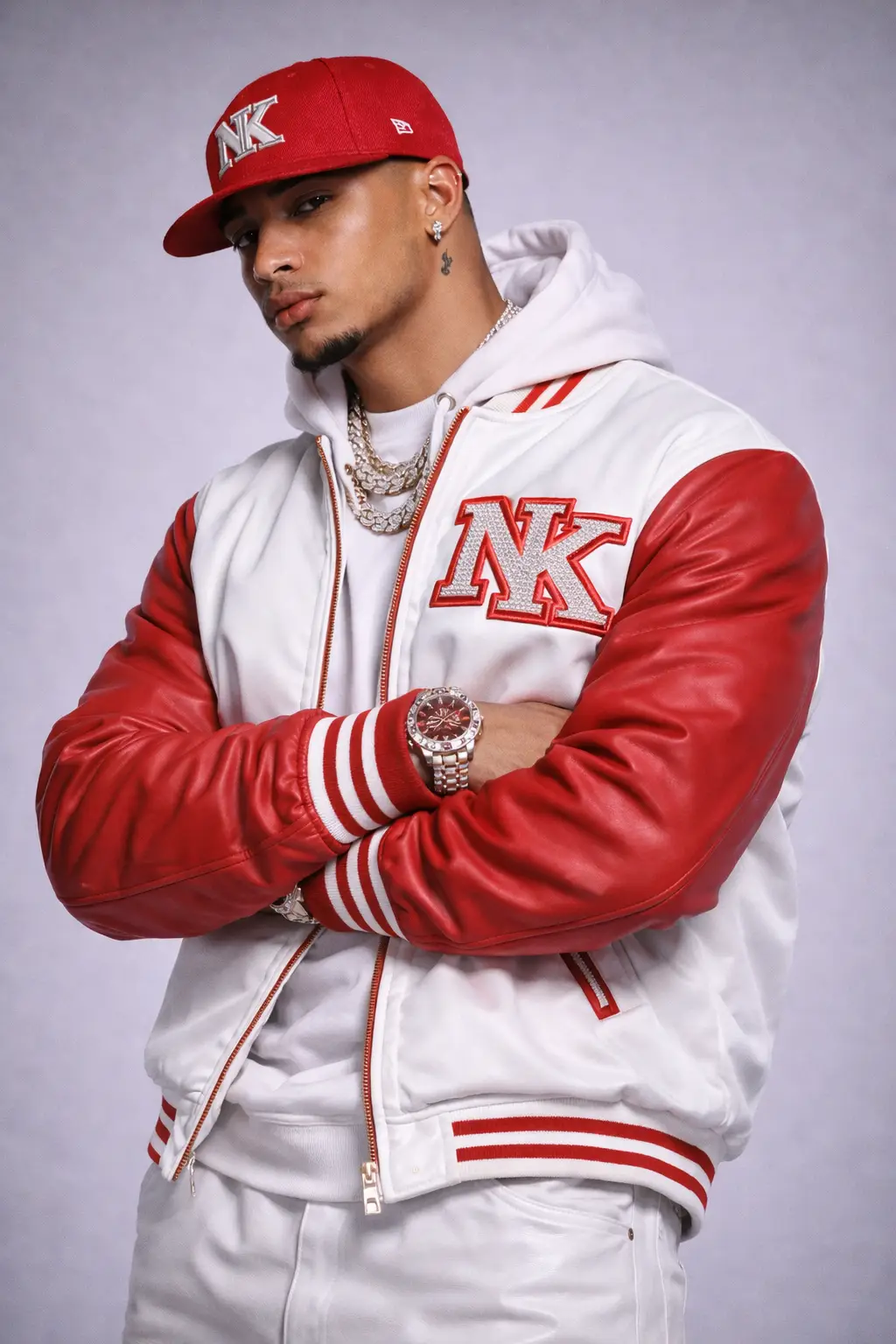 4th & Reckless halter neck d-ring jumpsuit in white